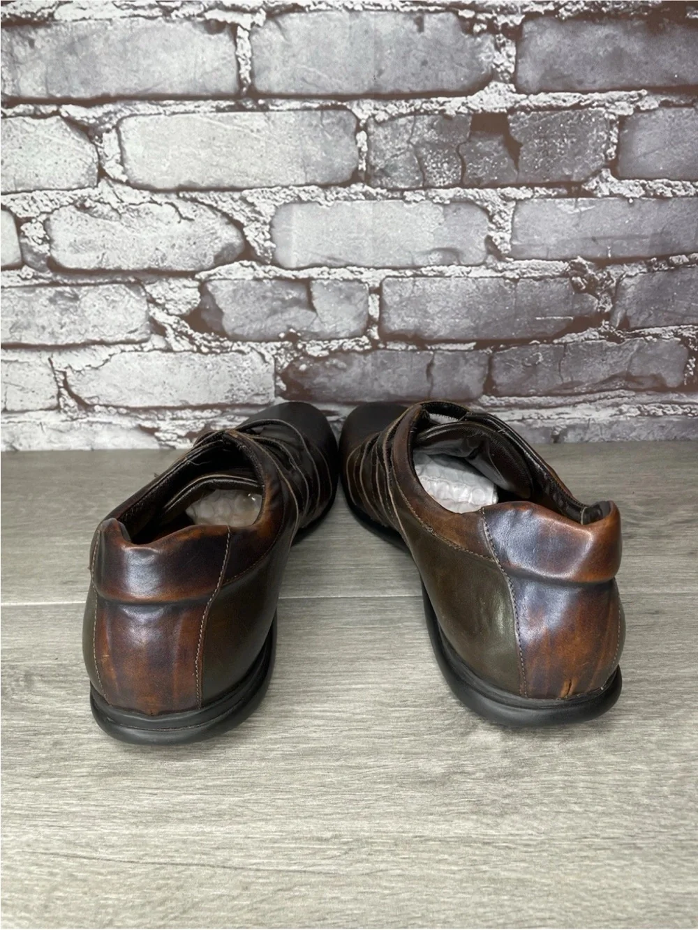 Bruno Verri Brown Leather Metallic Triple Strap Driving Loafer Shoes Men 42EU